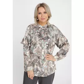 Блуза с воланами на рукавах