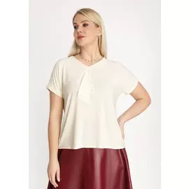 Блуза с воланом спереди