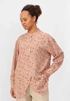 Блуза с воротником стойка