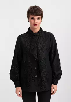 Блуза со съемным бантом