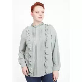Блуза со складками и рюшей