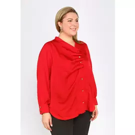 Блуза со складками на полочке