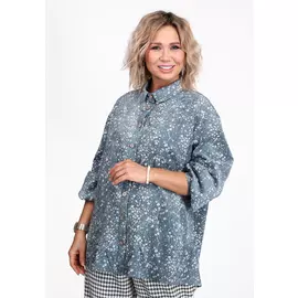 Блуза со скругленным отложным воротником