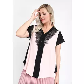 Блуза со вставками из кружева