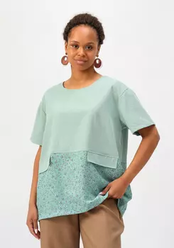 Блуза свободного кроя с дизайнерским кроем