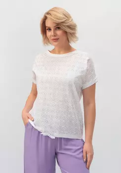 Блуза свободного кроя с кулиской на талии