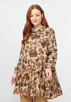 Блуза свободного кроя с ярусами