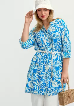 Блуза удлинённая с карманами