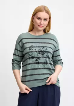 Блуза в полоску с принтом