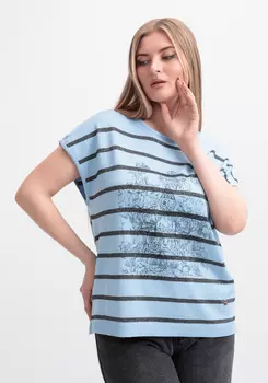 Блуза в полоску с рисунком