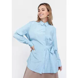 Блуза в полоску с завязкой на талии