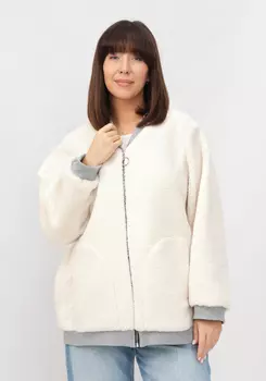 Бомбер на молнии в стиле тедди