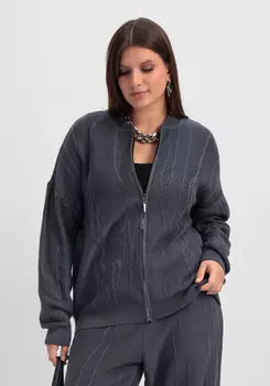 Бомбер с фактурным рисунком