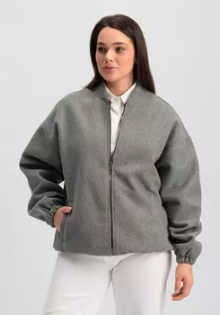 Бомбер свободного кроя на молнии