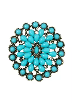 Брошь "Бирюзовая лагуна"