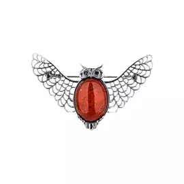 Брошь серебряная "Филин"