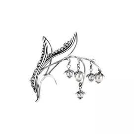 Брошь серебряная "Ландыш"