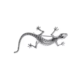 Брошь серебряная "Ящерица"