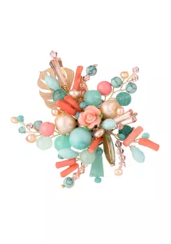 Брошь "В царстве роз"