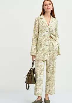 Брюки из льна пpямые