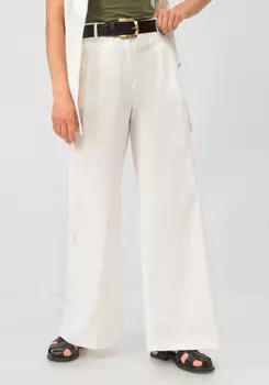 Брюки изо льна прямые