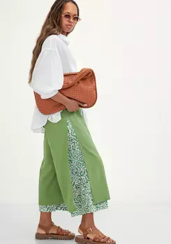 Брюки комбинированные длиной 7/8