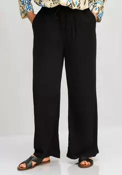 Брюки палаццо с резинкой на поясе