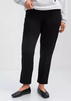 Брюки прямого кроя с имитацией стрелок