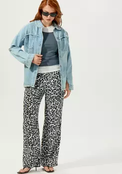 Брюки с анималистичным принтом
