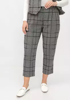 Брюки с боковыми карманами в клетку