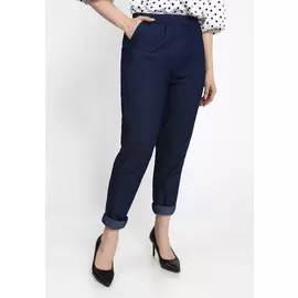 Брюки с карманами однотонные