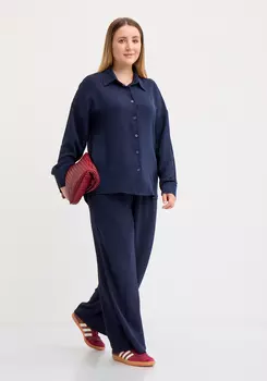 Брюки широкие на резинке по талии