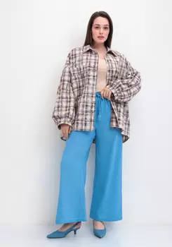 Брюки широкие на резинке со шнурком