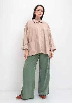 Брюки широкие на резинке со шнурком