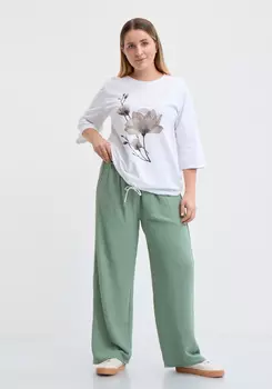 Брюки широкие прямые от бедра