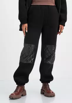 Брюки со вставками из стёганой ткани