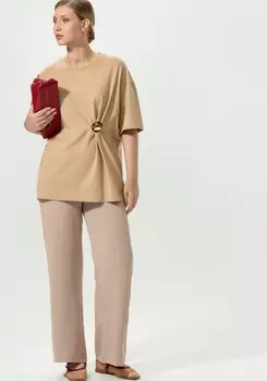 Брюки свободные на резинке по поясу