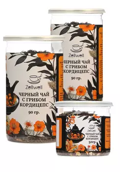 Черный чай с грибом кордицепс, 2 шт. +подарок