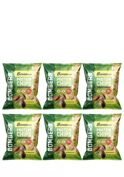 Чипсы цельнозерновые, протеиновые, 6 шт.