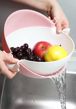 Дуршлаг с миской 2 в 1 сливной