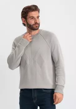 Джемпер прямого силуэта с ромбами