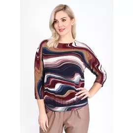 Джемпер прямого силуэта в полоску