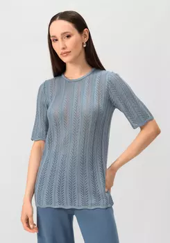 Джемпер с ажурным вертикальным рисунком