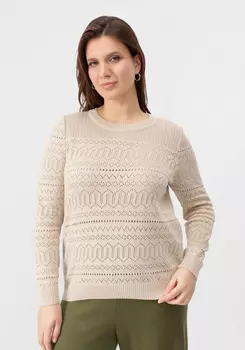 Джемпер с ажурным принтом