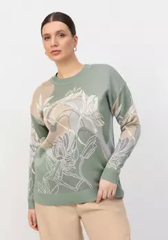 Джемпер с цветочно-абстрактным принтом