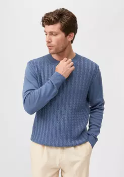 Джемпер с косами на передней полочке