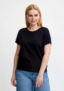 Джемпер с оригинальным вырезом без рукава