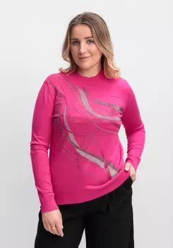 Джемпер с рисунком из страз