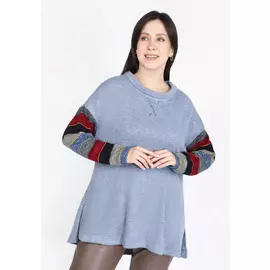 Джемпер с рукавами в полоску