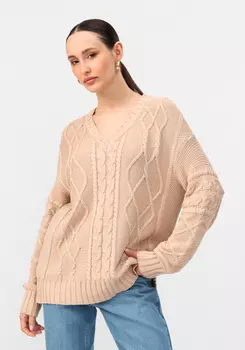 Джемпер с V образным вырезом без метанити